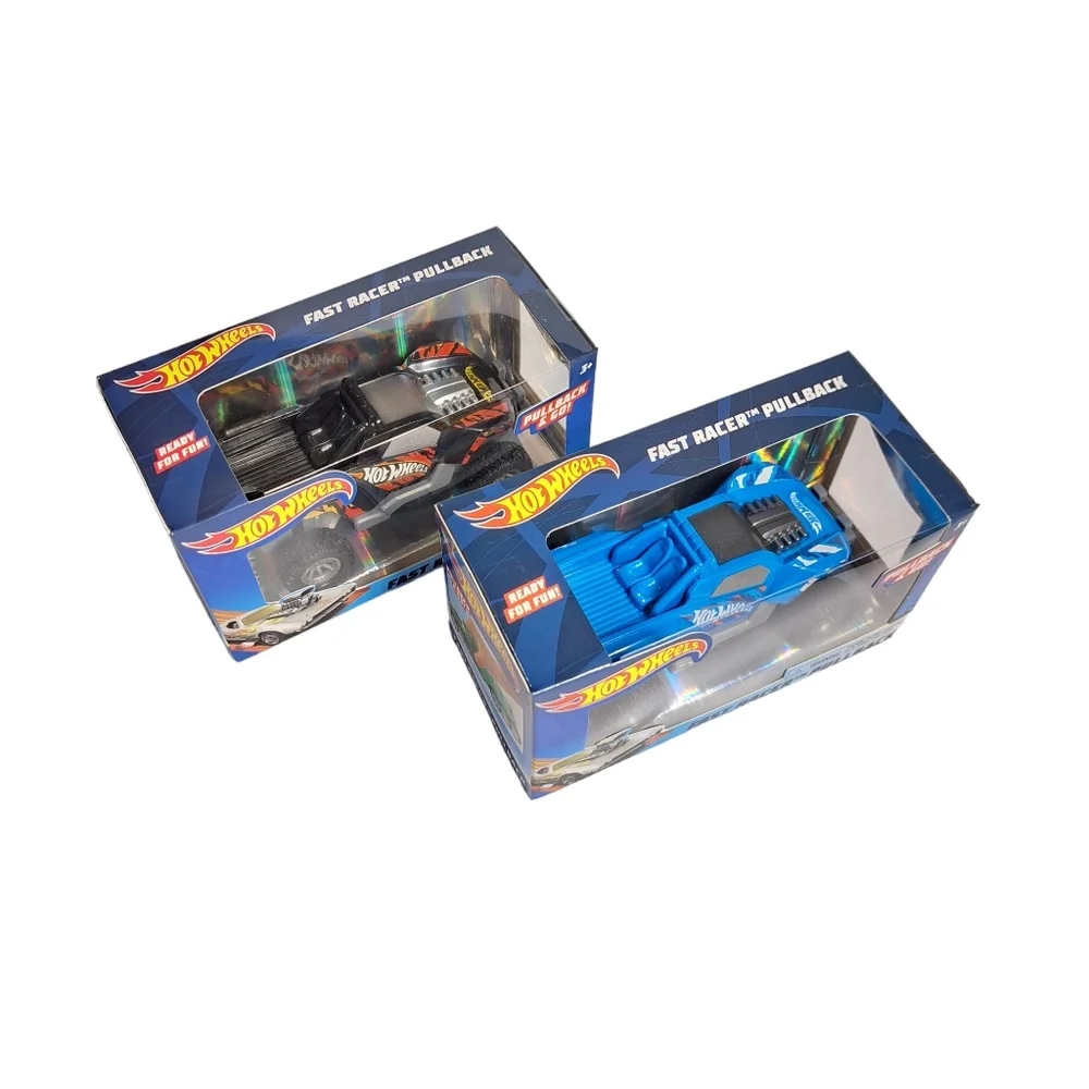 Hot Wheels Lot/2 Boys Pullback Racers Black & Blue‎ Dawgzilla Cars
